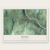 Baltic, Connecticut map print, the full design
