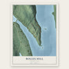Bogus Hill, Connecticut map print, the full design