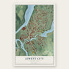 Jewett City, Connecticut map print, the full design