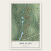 Mill Plain, Connecticut map print, the full design