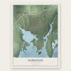 Noroton, Connecticut map print, the full design
