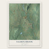 Salmon Brook, Connecticut map print, the full design