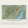 Stratford Downtown, Connecticut map print, the full design