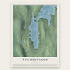 Witches Woods, Connecticut map print, the full design