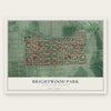Brightwood Park, District of Columbia map print, the full design