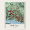 Georgetown, District of Columbia map print, the full design