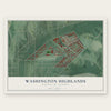 Washington Highlands, District of Columbia map print, the full design