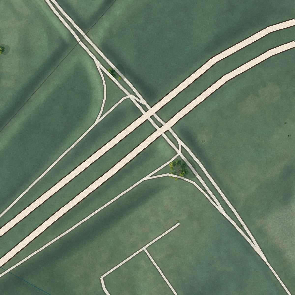 Close-up of the map of Ardencroft, Delaware print showing street and building detail