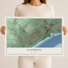 Map of Claymont, Delaware, 12 x 18 inch unframed archival matte print