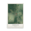 Map of Farmington, Delaware, 12 x 18 inch unframed archival matte print