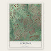 Heritage, Delaware map print, the full design