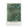 Map of Highland Acres, Delaware, 12 x 18 inch unframed archival matte print