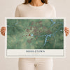 Map of Middletown, Delaware, 12 x 18 inch unframed archival matte print