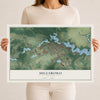 Map of Millsboro, Delaware, 12 x 18 inch unframed archival matte print