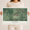 Map of Millville, Delaware, 12 x 18 inch unframed archival matte print