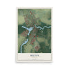 Map of Milton, Delaware, 12 x 18 inch unframed archival matte print