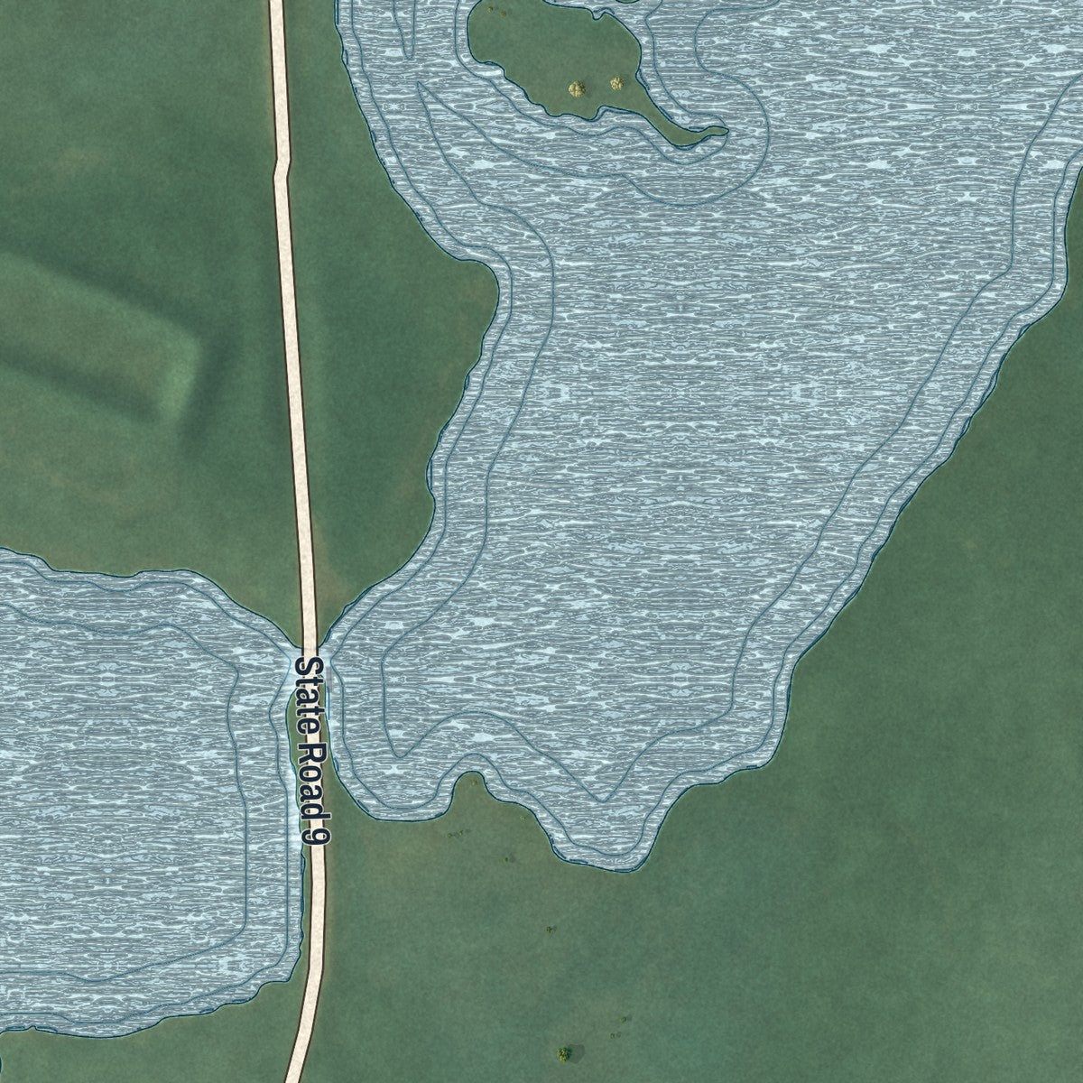 Close-up of the map of Port Penn, Delaware print showing street and building detail