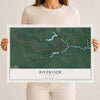 Map of Riverview, Delaware, 12 x 18 inch unframed archival matte print
