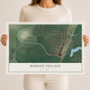 Map of Rodney Village, Delaware, 12 x 18 inch unframed archival matte print