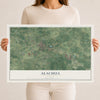Alachua, Florida map print, 12" x 18" Archival Matte Print mockup