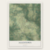 Allentown, Florida map print, the full design