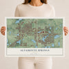 Altamonte Springs, Florida map print, 12" x 18" Archival Matte Print mockup