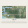 Avalon, Florida map print, the full design