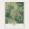 Baker, Florida map print, the full design