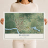 Branford, Florida map print, 12" x 18" Archival Matte Print mockup