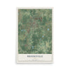Brooksville, Florida map print, 12" x 18" Archival Matte Print mockup