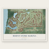 Burnt Store Marina, Florida map print, the full design