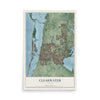 Clearwater, Florida map print, 12" x 18" Archival Matte Print mockup