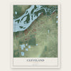 Cleveland, Florida map print, the full design