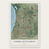 Combee Settlement, Florida map print, the full design