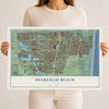 Deerfield Beach, Florida map print, 12" x 18" Archival Matte Print mockup
