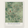 DeLand Southwest, Florida map print, the full design