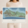 Destin, Florida map print, 12" x 18" Archival Matte Print mockup