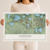 Eatonville, Florida map print, 12" x 18" Archival Matte Print mockup