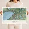 Eustis, Florida map print, 12" x 18" Archival Matte Print mockup