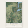 Floral City, Florida map print, the full design