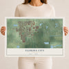 Florida City, Florida map print, 12" x 18" Archival Matte Print mockup