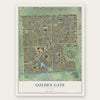 Golden Gate, Florida map print, the full design