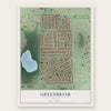 Greenbriar, Florida map print, the full design