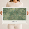 Gretna, Florida map print, 12" x 18" Archival Matte Print mockup