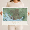 Gulfport, Florida map print, 12" x 18" Archival Matte Print mockup