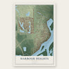 Harbour Heights, Florida map print, the full design