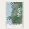 Hernando Beach, Florida map print, the full design