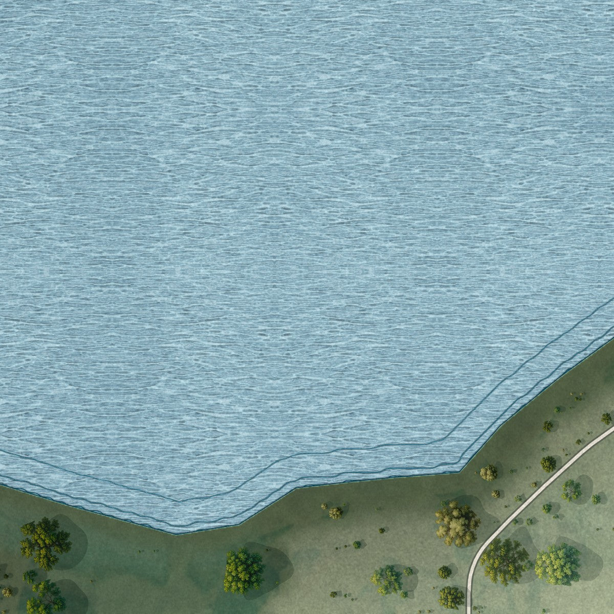 Close-up 1 of the Highland Park, Florida map artwork