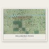Hillsboro Pines, Florida map print, the full design