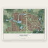 Holiday, Florida map print, the full design